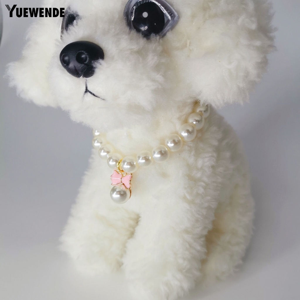 Vòng Cổ Đính Ngọc Trai Giả Bằng Nhựa Siêu Bền Dễ Thương Cho Thú Cưng