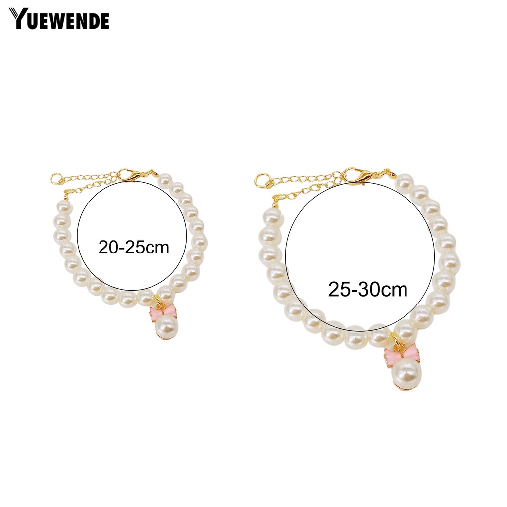 Vòng Cổ Đính Ngọc Trai Giả Bằng Nhựa Siêu Bền Dễ Thương Cho Thú Cưng