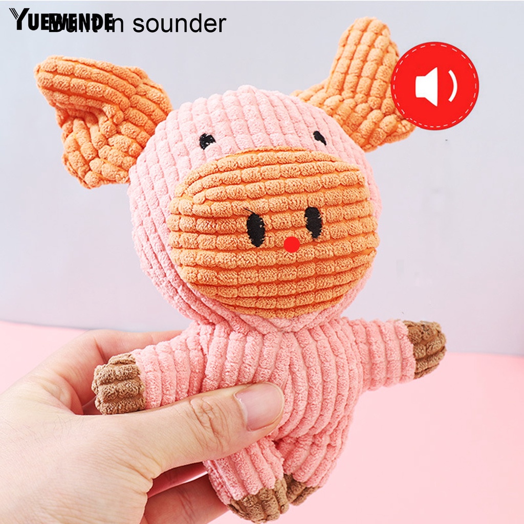 Yr.t Đồ Chơi Thú Nhồi Bông Hình Sư Tử / Heo Mềm Mại Chống Cắn Phát Ra Âm Thanh Sáng Tạo Giáo Dục S