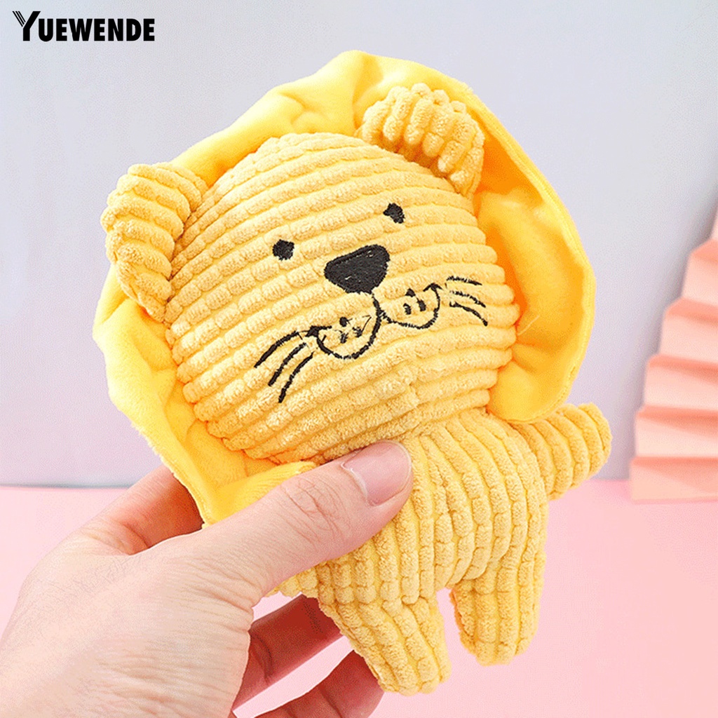 Yr.t Đồ Chơi Thú Nhồi Bông Hình Sư Tử / Heo Mềm Mại Chống Cắn Phát Ra Âm Thanh Sáng Tạo Giáo Dục S