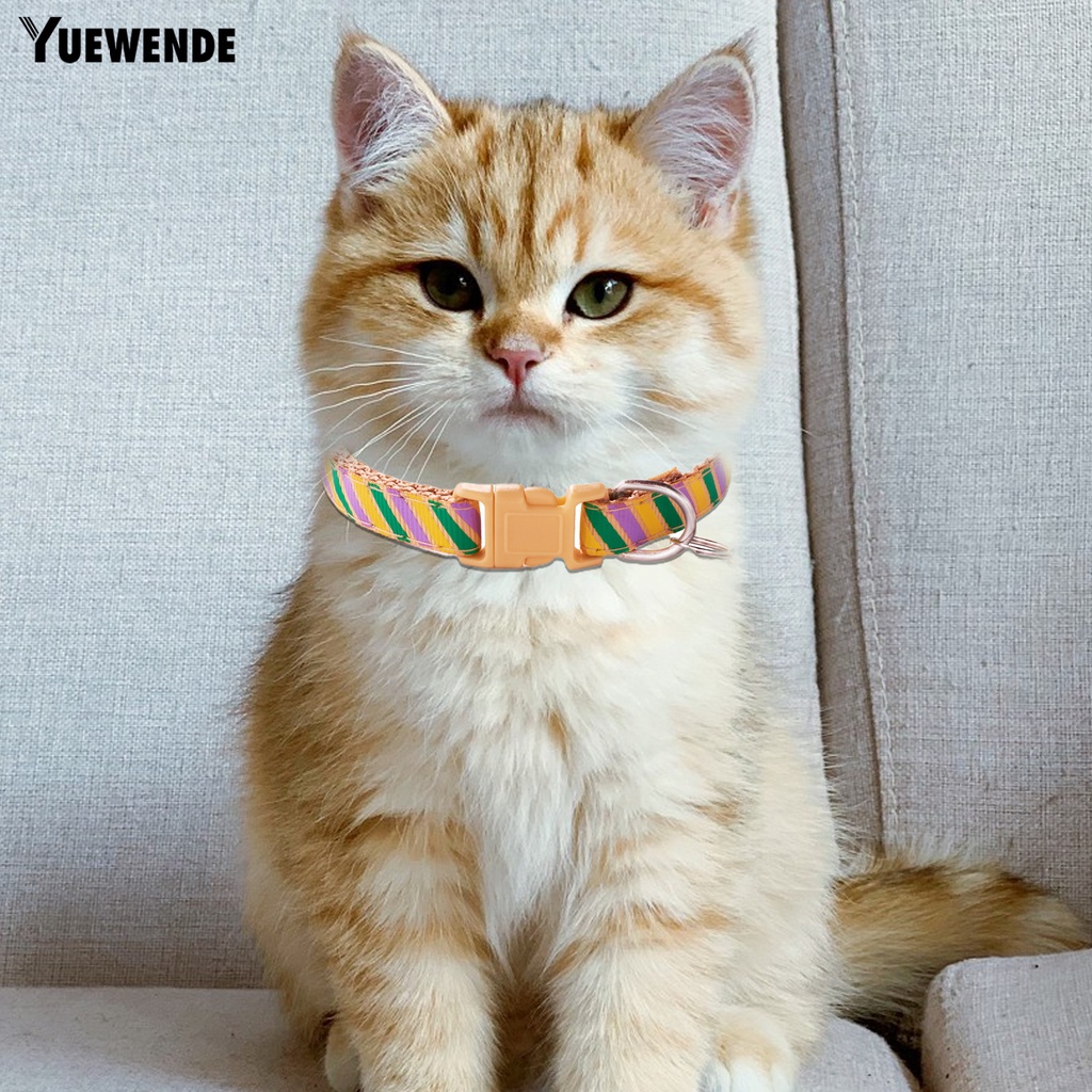 Vòng Cổ Họa Tiết Sọc Độc Đáo Bắt Mắt Chống Mài Mòn Cho Thú Cưng