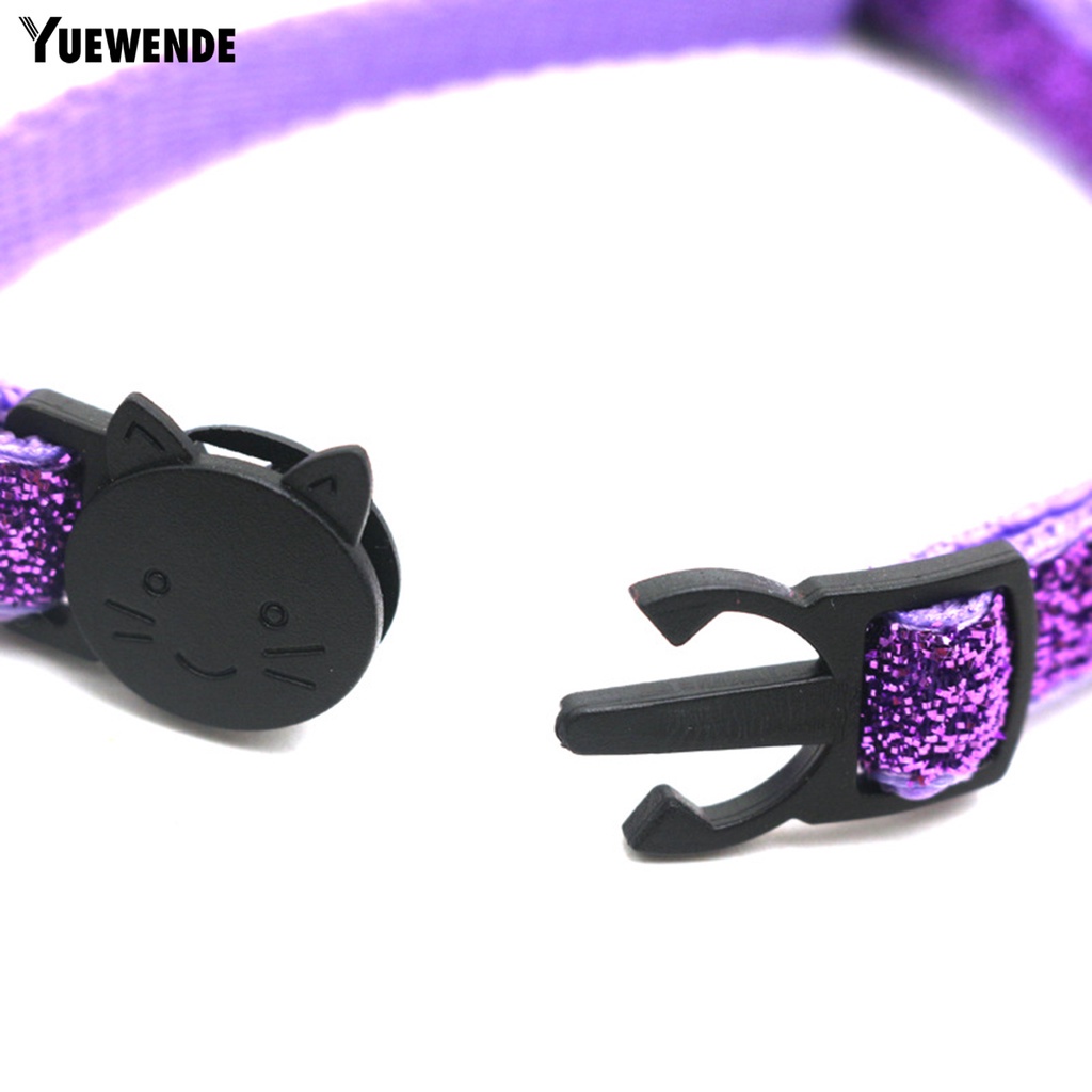 Yr.t Vòng Cổ Đính Kim Sa Lấp Lánh Thoáng Khí Không Phai Kèm Chuông Cho Thú Cưng