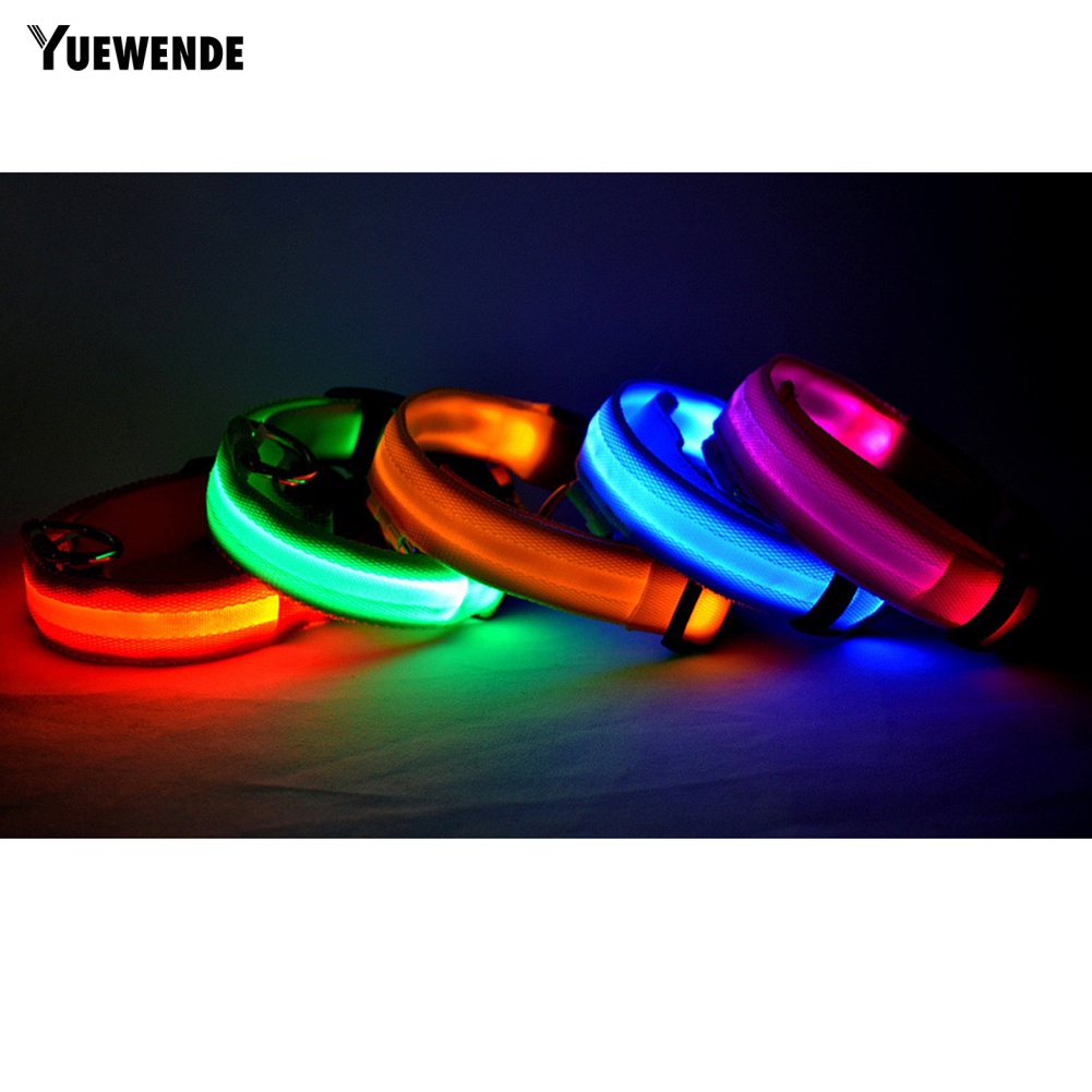 Vòng Cổ Thú Cưng Gắn Đèn LED Có Thể Sạc Lại Bằng Cổng USB Chống Thất Lạc