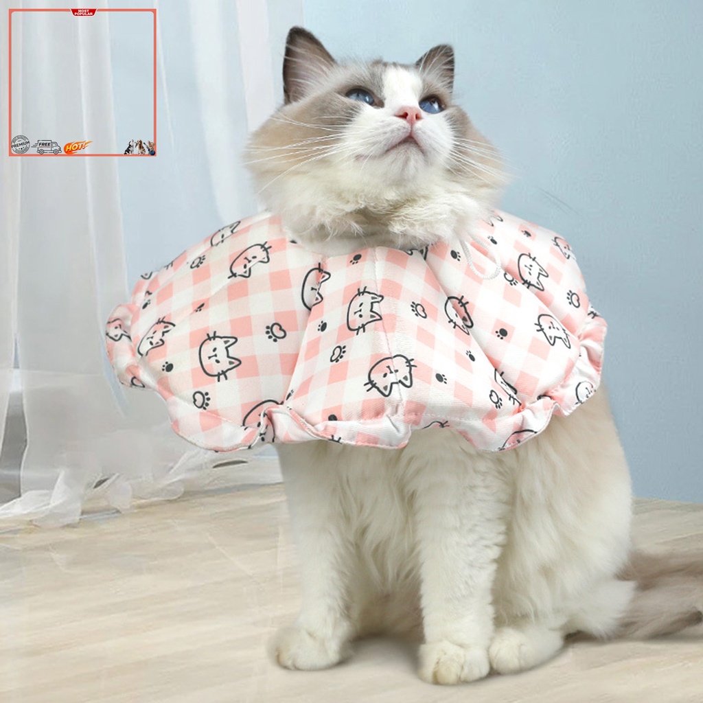 Vòng Cổ Siêu Mềm Chống Nước Chống Say Tàu Xe Họa Tiết Hoạt Hình Bảo Vệ Cho Thú Cưng