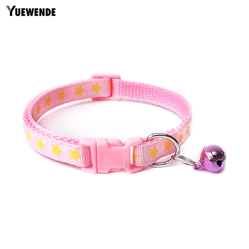Vòng Cổ Gắn Chuông Họa Tiết Ngôi Sao Có Thể Điều Chỉnh Cho Thú Cưng