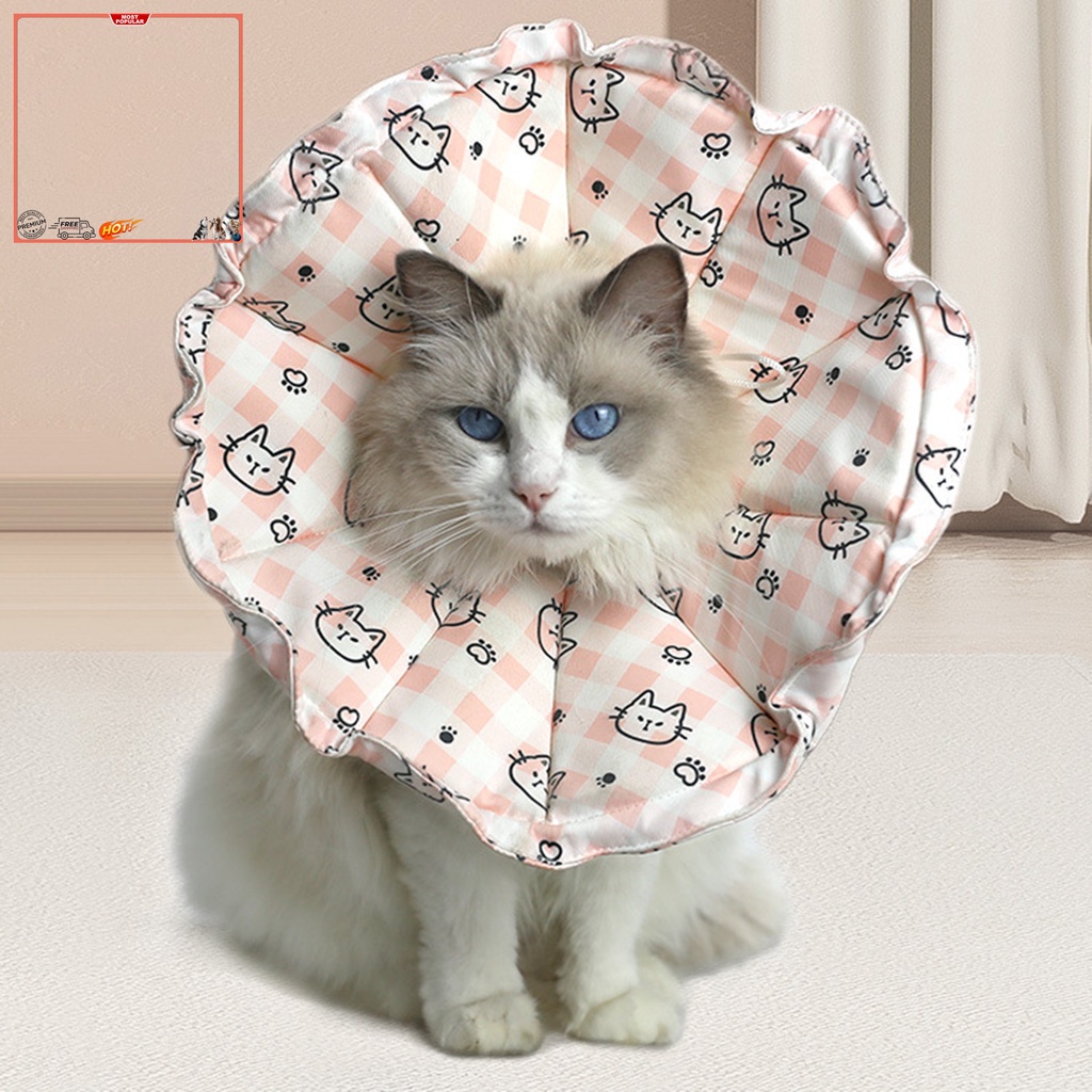 Vòng Cổ Siêu Mềm Chống Nước Chống Say Tàu Xe Họa Tiết Hoạt Hình Bảo Vệ Cho Thú Cưng