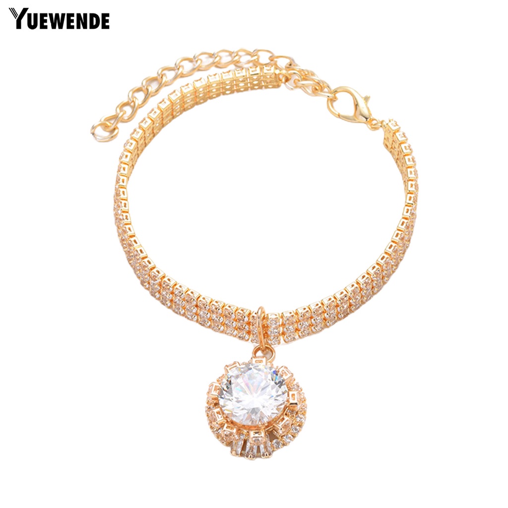 Vòng Cổ Bắt Sáng Đính Đá Lấp Lánh Tinh Tế Cho Thú Cưng