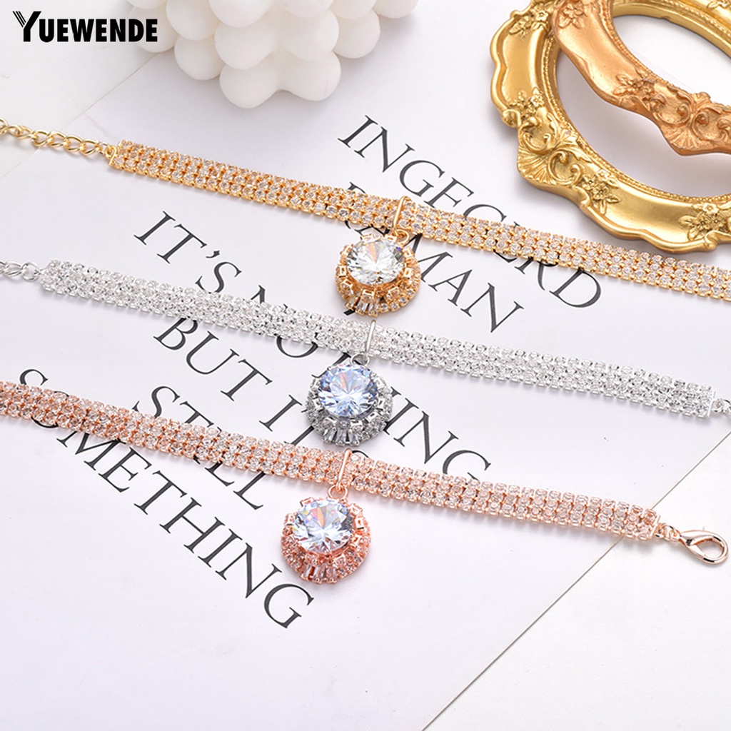 Vòng Cổ Bắt Sáng Đính Đá Lấp Lánh Tinh Tế Cho Thú Cưng