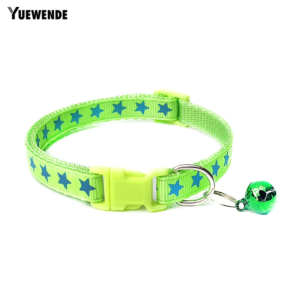 Vòng Cổ Gắn Chuông Họa Tiết Ngôi Sao Có Thể Điều Chỉnh Cho Thú Cưng