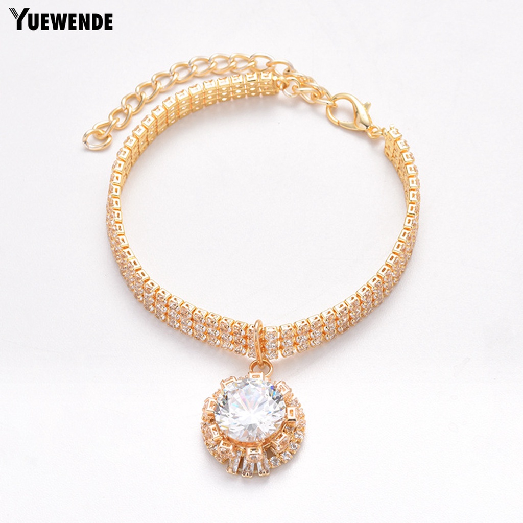 Vòng Cổ Bắt Sáng Đính Đá Lấp Lánh Tinh Tế Cho Thú Cưng