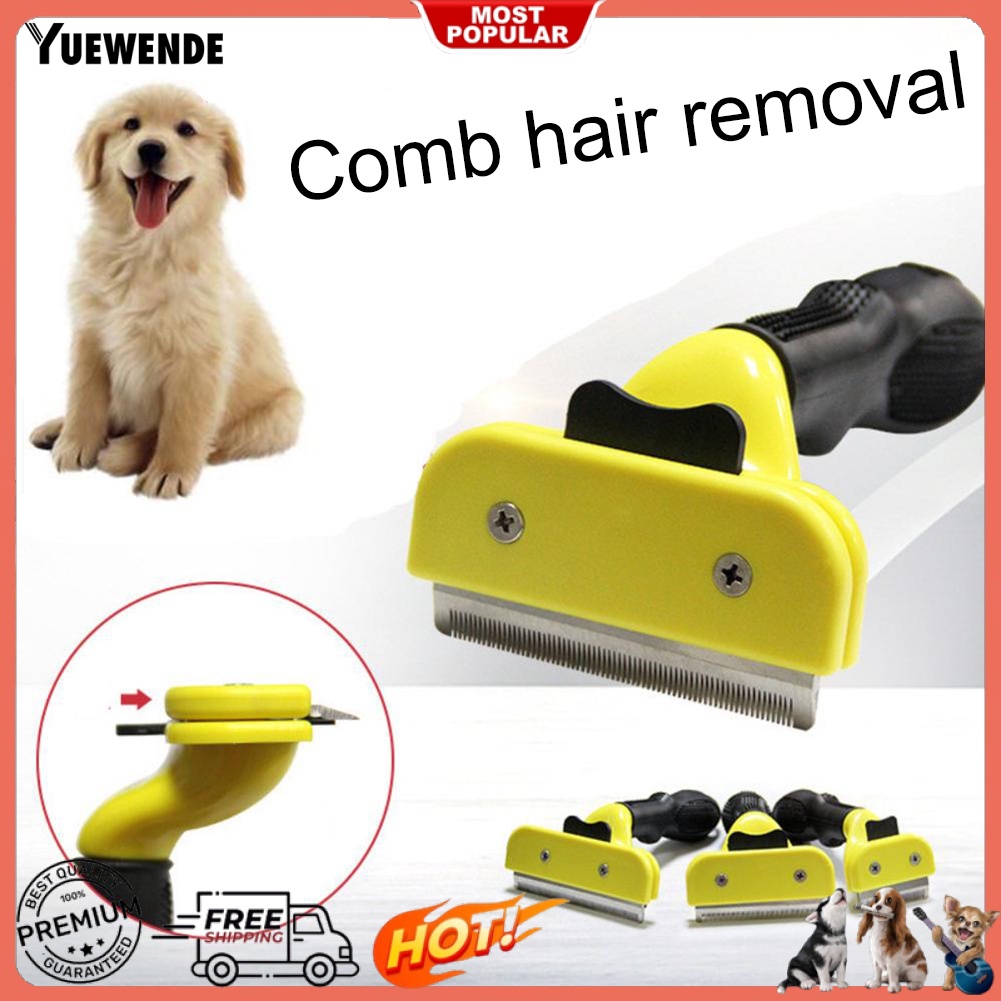 Lược Chải Lông Thú Cưng Bằng Thép Không Gỉ Tay Cầm Mềm Mại