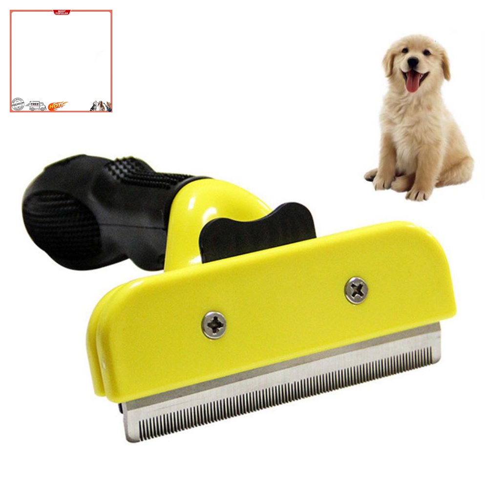 Lược Chải Lông Thú Cưng Bằng Thép Không Gỉ Tay Cầm Mềm Mại