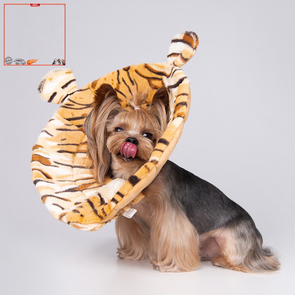 Vòng Đeo Cổ Bằng Polyester Hình Tròn Họa Tiết Hoa Hướng Dương Bảo Vệ Cho Mèo Cưng