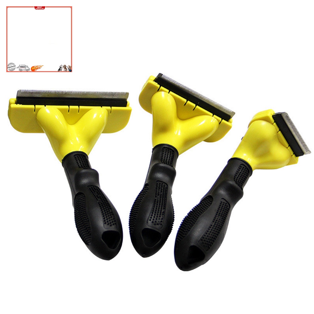 Lược Chải Lông Thú Cưng Bằng Thép Không Gỉ Tay Cầm Mềm Mại