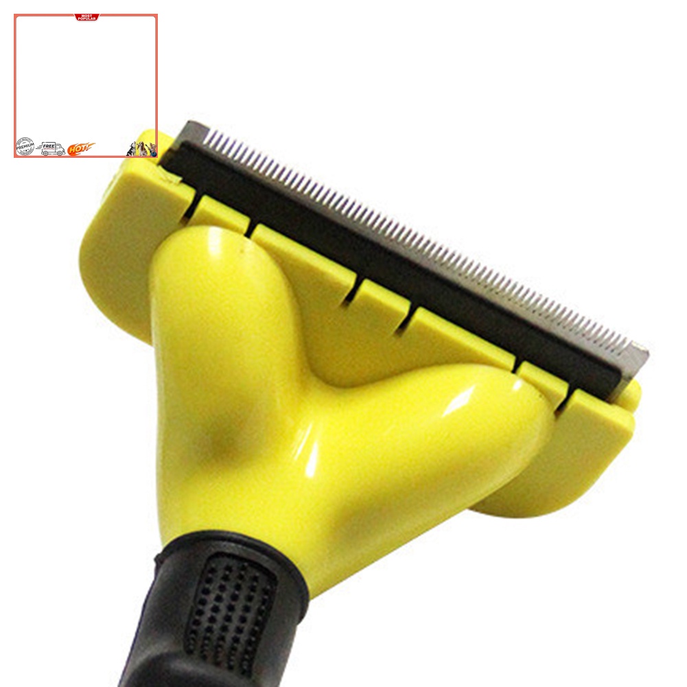 Lược Chải Lông Thú Cưng Bằng Thép Không Gỉ Tay Cầm Mềm Mại