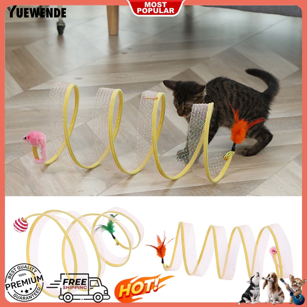 Đồ Chơi Đường Hầm Hình Chữ S Chống Rách Có Thể Gấp Gọn Tiện Dụng Cho Mèo Cưng