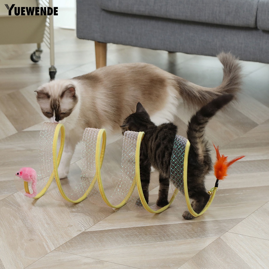 Đồ Chơi Đường Hầm Hình Chữ S Chống Rách Có Thể Gấp Gọn Tiện Dụng Cho Mèo Cưng