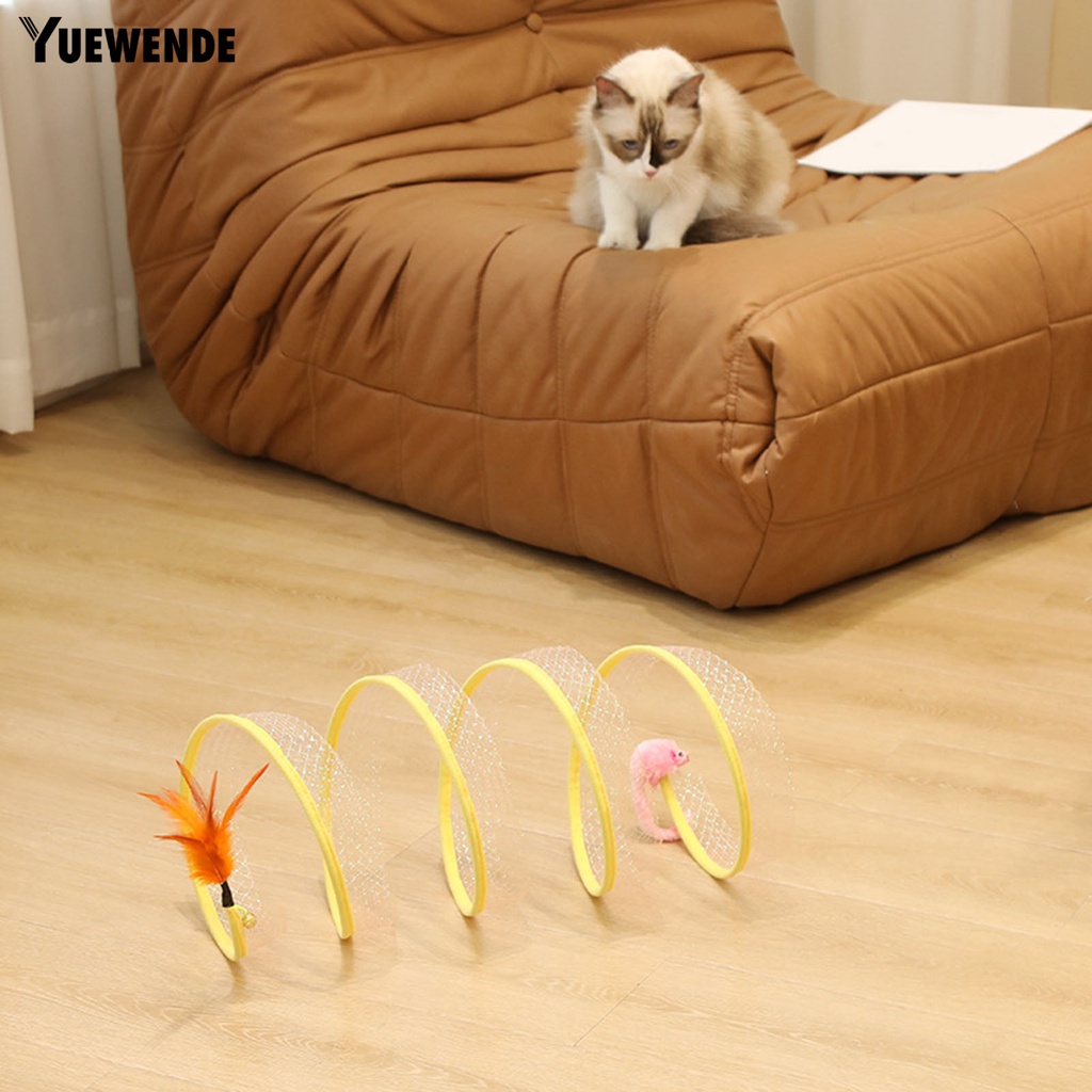 Đồ Chơi Đường Hầm Hình Chữ S Chống Rách Có Thể Gấp Gọn Tiện Dụng Cho Mèo Cưng