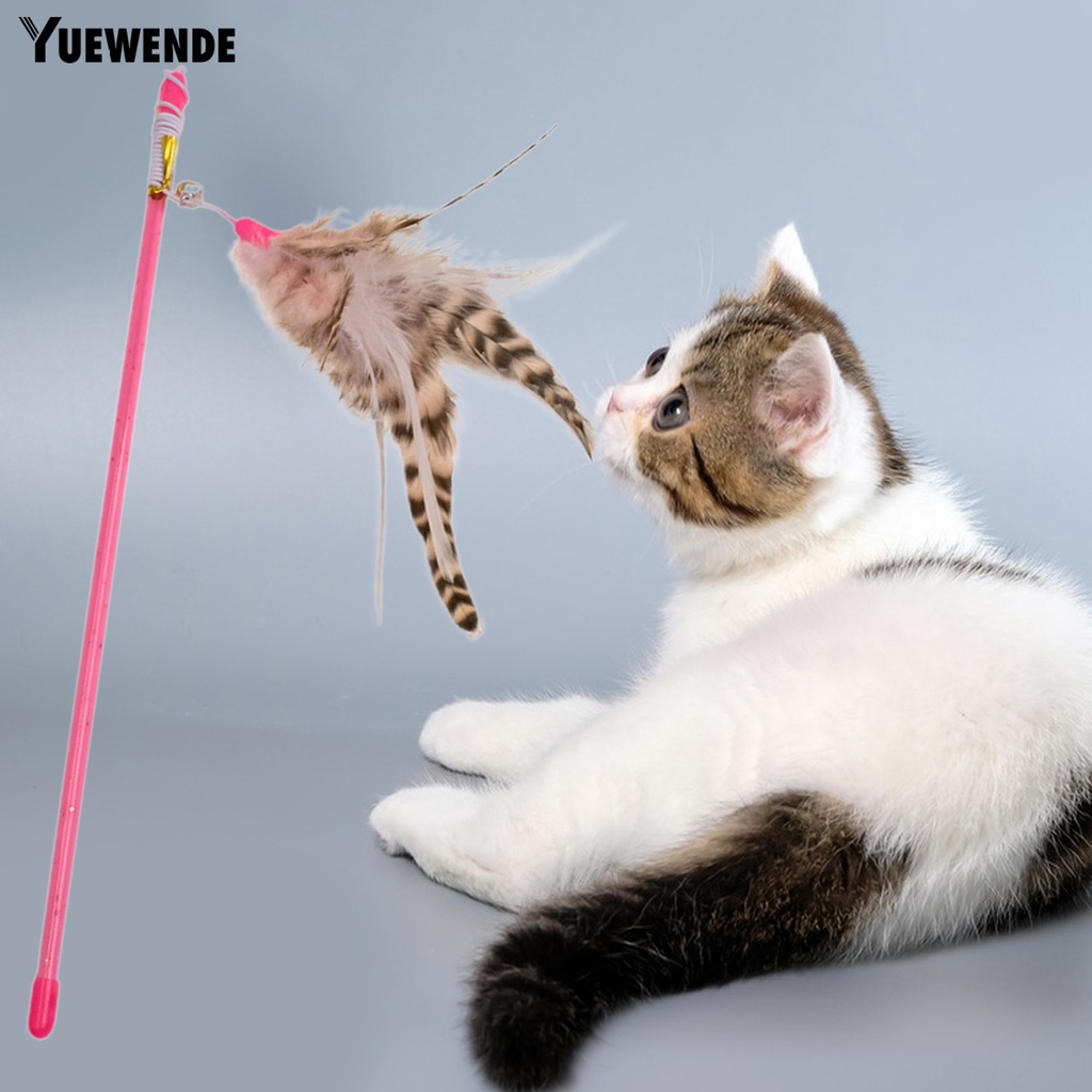 Gậy Lông Vũ Handmade Co Giãn Chống Cắn Chống Trầy Vui Nhộn Cho Mèo Cưng