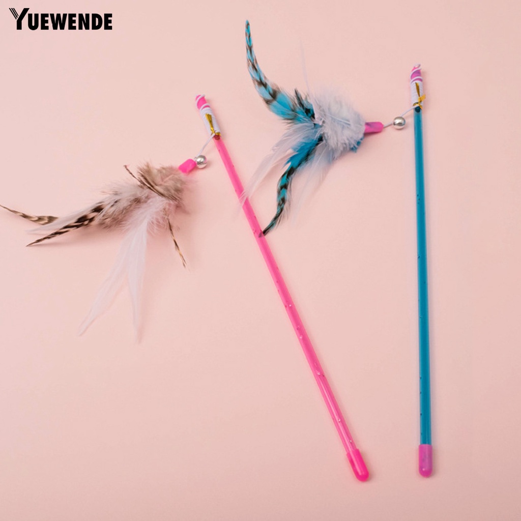 Gậy Lông Vũ Handmade Co Giãn Chống Cắn Chống Trầy Vui Nhộn Cho Mèo Cưng
