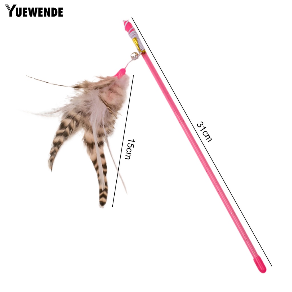 Gậy Lông Vũ Handmade Co Giãn Chống Cắn Chống Trầy Vui Nhộn Cho Mèo Cưng