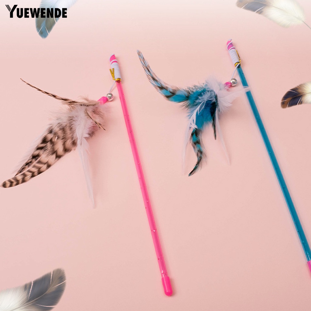 Gậy Lông Vũ Handmade Co Giãn Chống Cắn Chống Trầy Vui Nhộn Cho Mèo Cưng