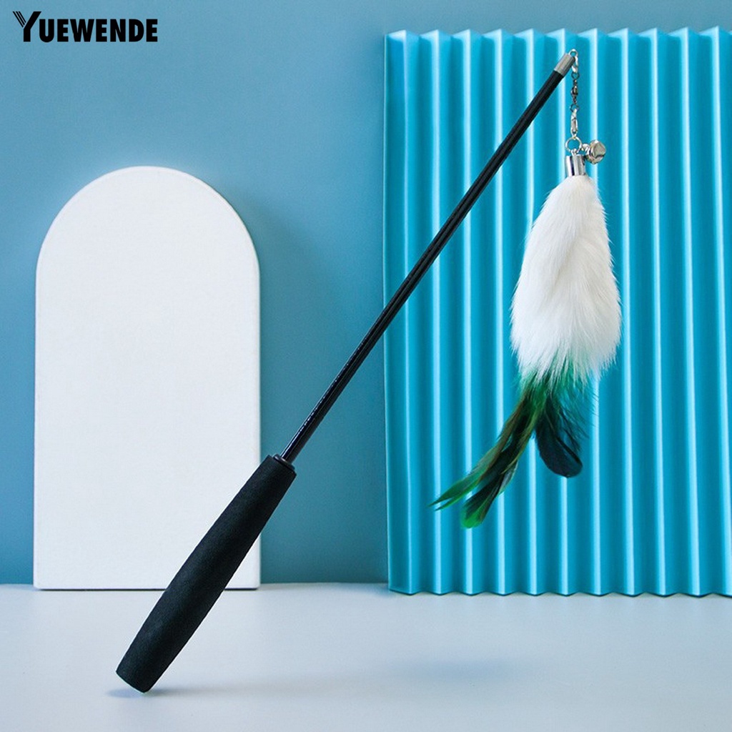 Cần Câu Cá Bằng Lông Cáo Ba Phần Chống Trượt Có Chuông Vui Nhộn Dành Cho Mèo Cưng