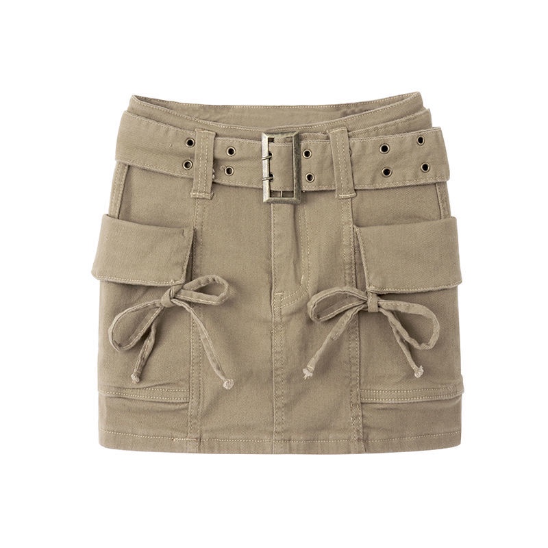 Jiashucheng Váy Yếm Denim Dài Dáng Chữ A Phong Cách Retro Mỹ Mùa Thu Hàng Mới Dành Cho Bạn Nữ