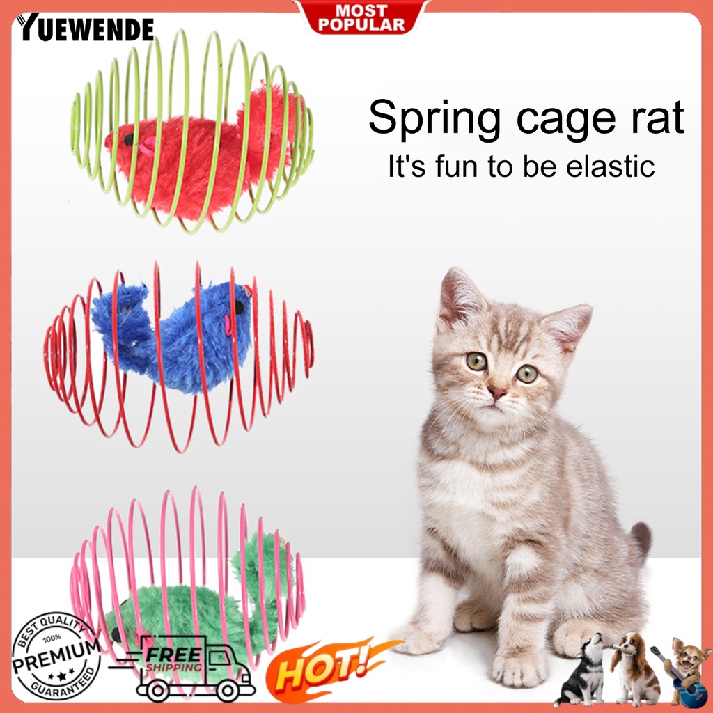 Chuột Lò Xo Đồ Chơi Đàn Hồi Chống Trầy Dành Cho Mèo Cưng