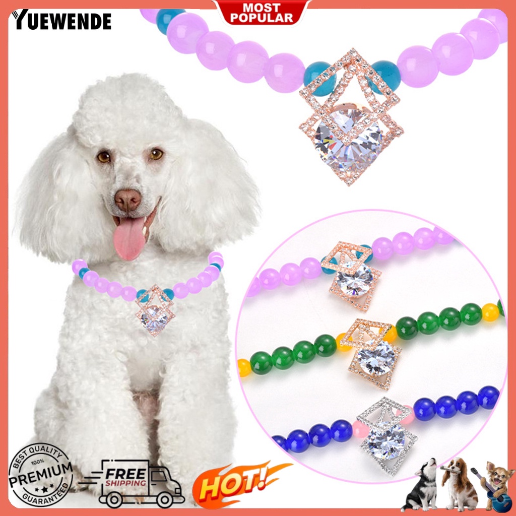 Vòng Cổ YR.T Lấp Lánh Có Khóa Càng Cua Mở Rộng Không Dị Ứng Có Thể Điều Chỉnh Cho Thú Cưng