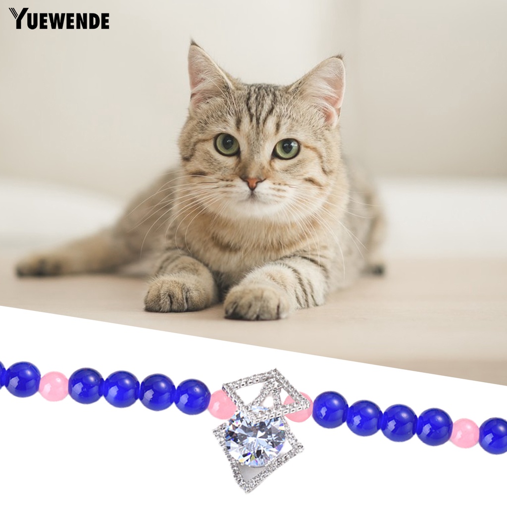 Vòng Cổ YR.T Lấp Lánh Có Khóa Càng Cua Mở Rộng Không Dị Ứng Có Thể Điều Chỉnh Cho Thú Cưng