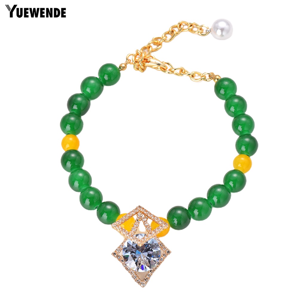 Vòng Cổ YR.T Lấp Lánh Có Khóa Càng Cua Mở Rộng Không Dị Ứng Có Thể Điều Chỉnh Cho Thú Cưng