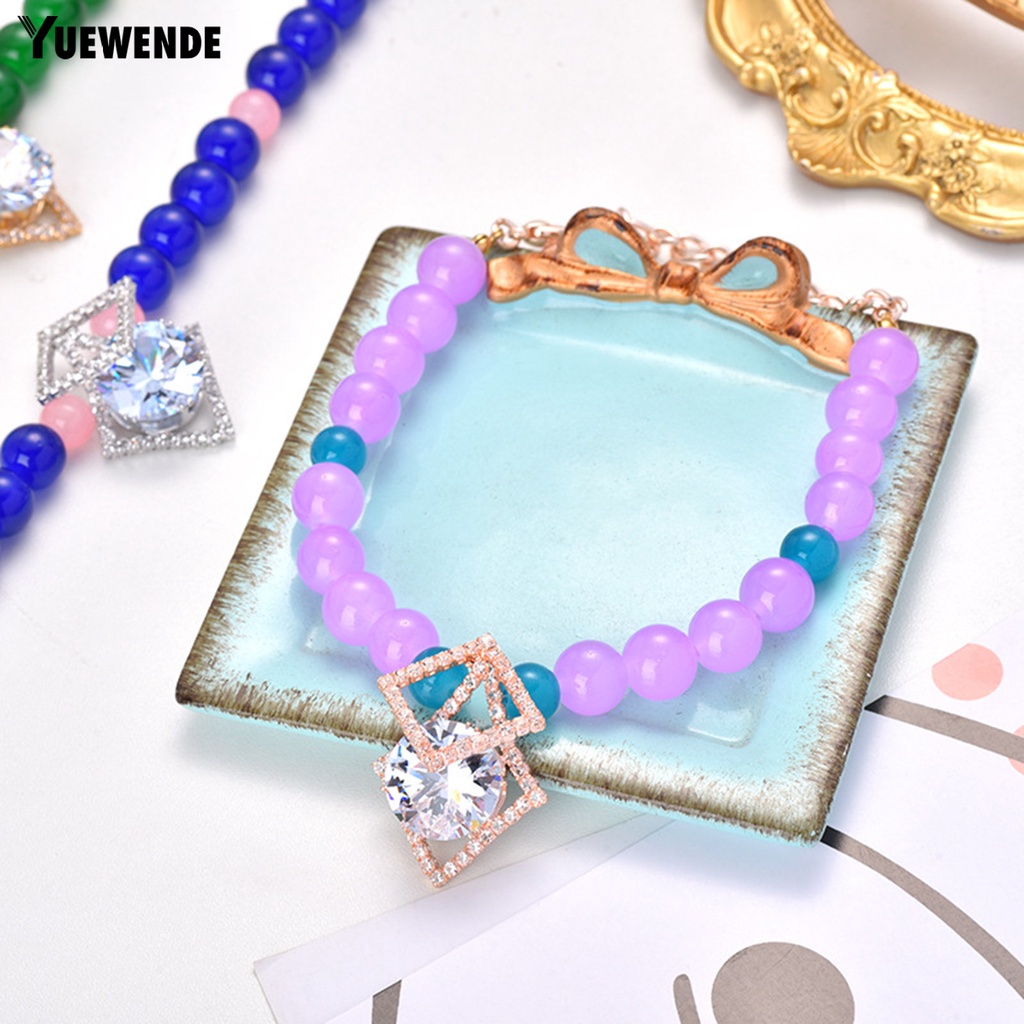 Vòng Cổ YR.T Lấp Lánh Có Khóa Càng Cua Mở Rộng Không Dị Ứng Có Thể Điều Chỉnh Cho Thú Cưng