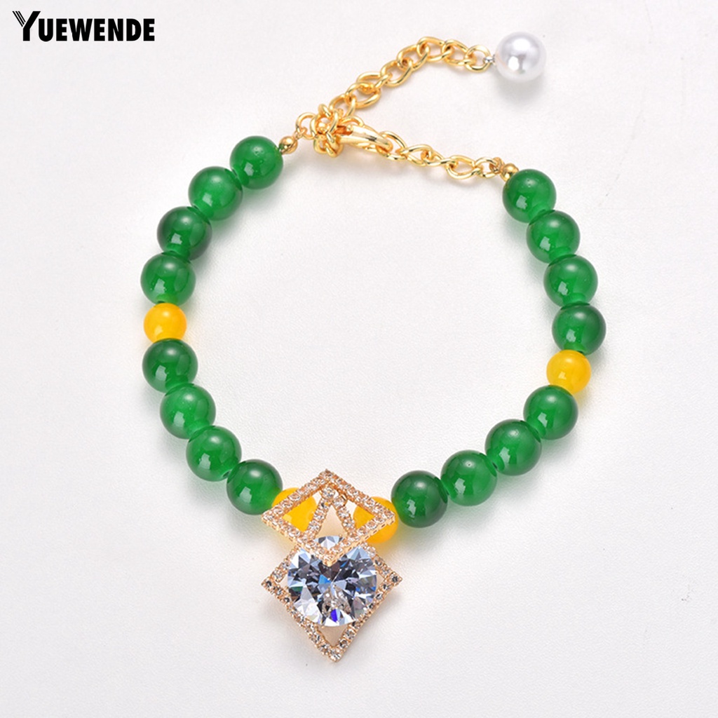 Vòng Cổ YR.T Lấp Lánh Có Khóa Càng Cua Mở Rộng Không Dị Ứng Có Thể Điều Chỉnh Cho Thú Cưng