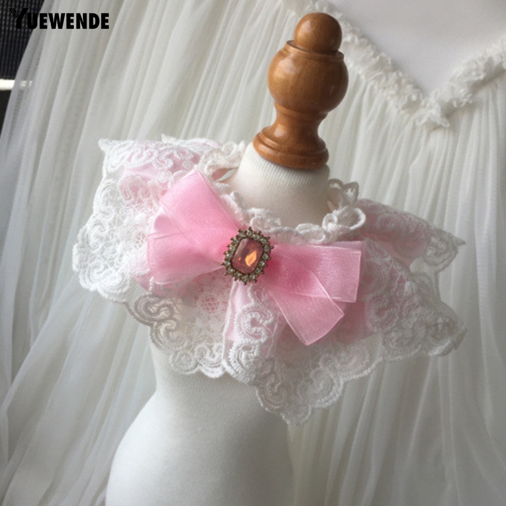 Vòng Cổ Thú Cưng YR.T Chống Cắn Chống Vỡ Chống Ăn Mòn Đính Đá Quý Nhân Tạo Thắt Nơ Trang Trí