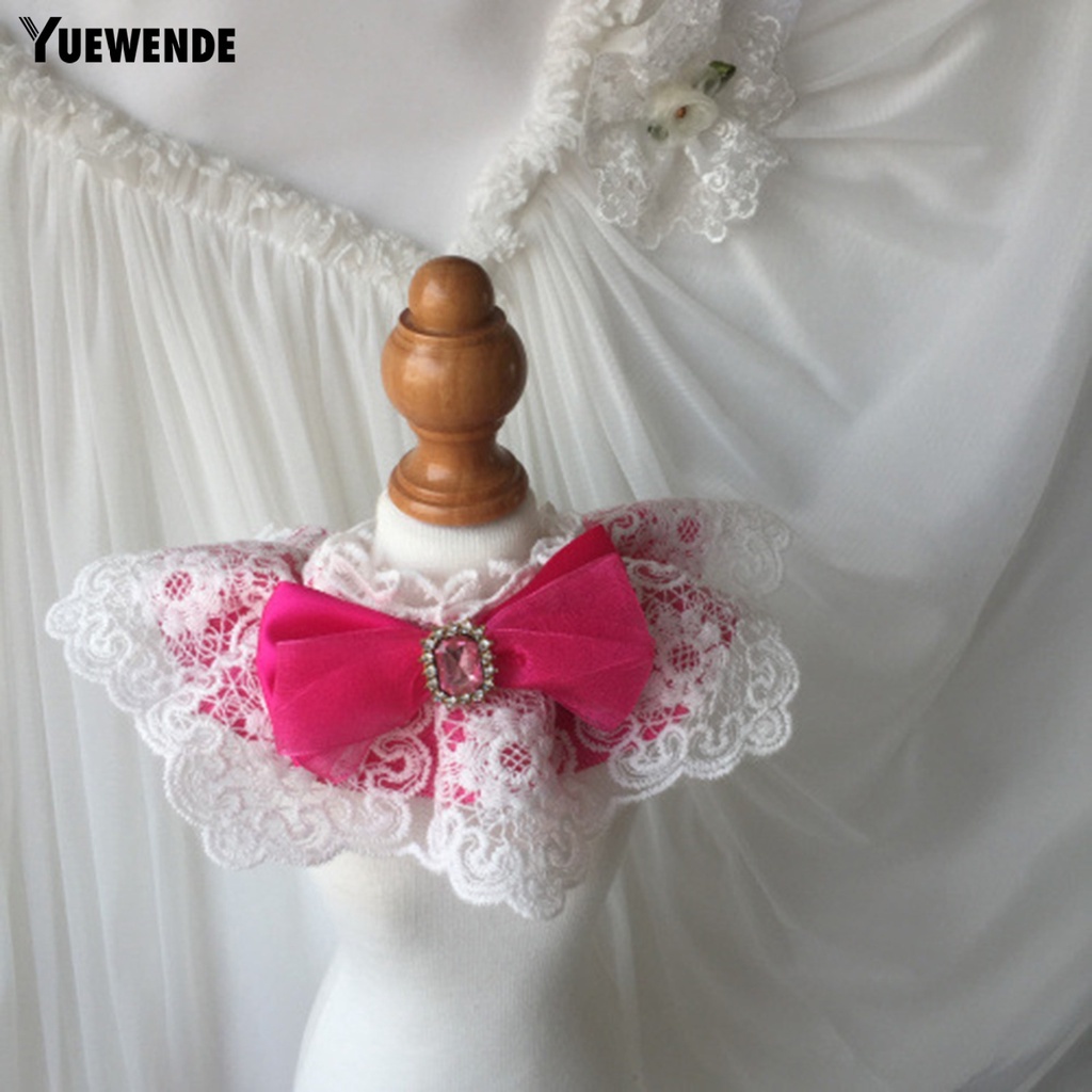 Vòng Cổ Thú Cưng YR.T Chống Cắn Chống Vỡ Chống Ăn Mòn Đính Đá Quý Nhân Tạo Thắt Nơ Trang Trí