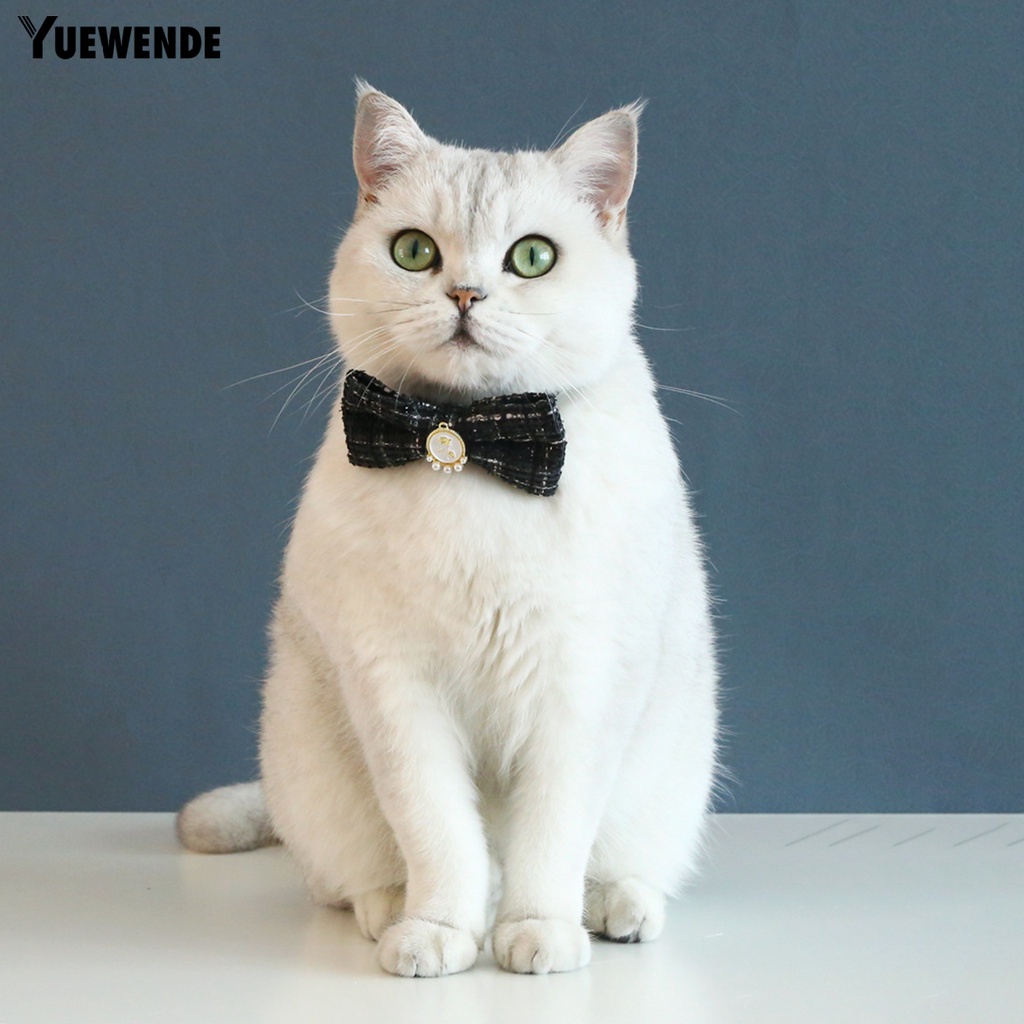 Vòng Cổ Đính Nơ Ngọc Trai Dễ Điều Chỉnh Chống Sặc Cho Thú Cưng YR.T