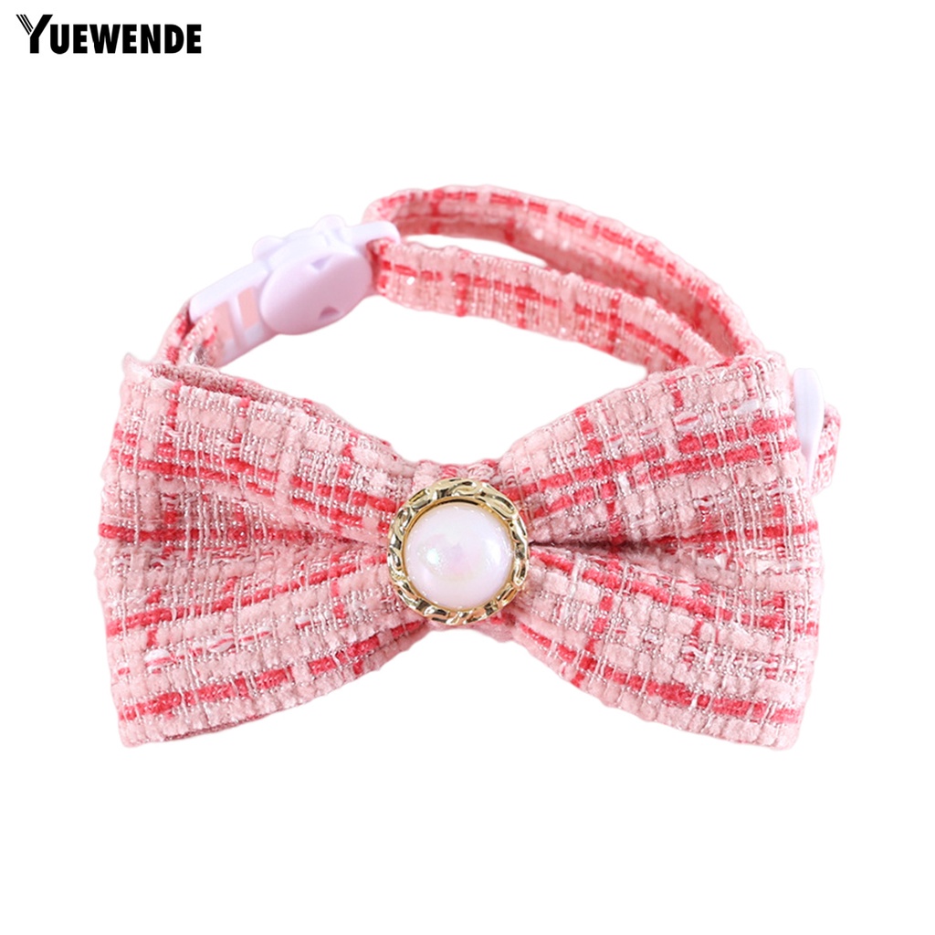 Vòng Cổ Đính Nơ Ngọc Trai Dễ Điều Chỉnh Chống Sặc Cho Thú Cưng YR.T