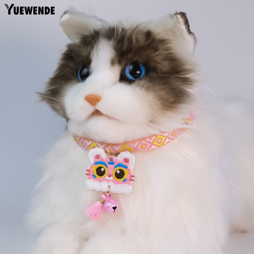 Vòng Cổ Tua Rua YR.T Bằng Polyester Thân Thiện Với Da Chống Mài Mòn Dễ Điều Chỉnh Thiết Kế Hình Sư Tử Cho Thú Cưng