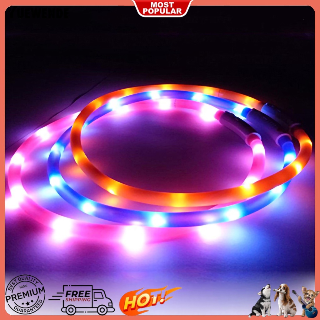 Vòng Cổ Có Đèn Led Có Thể Sạc Lại Bằng Cổng USB Dành Cho Thú Cưng