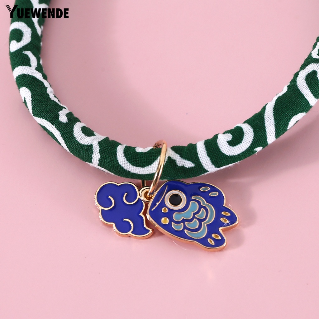 Yr.t Vòng Cổ Mở Rộng Điều Chỉnh Được Chống Cắn Thoáng Khí Chống Gàu Hình Cá Koi Đám Mây Nhật Bản Cho Cún Cưng Mặc Hàng Ngày