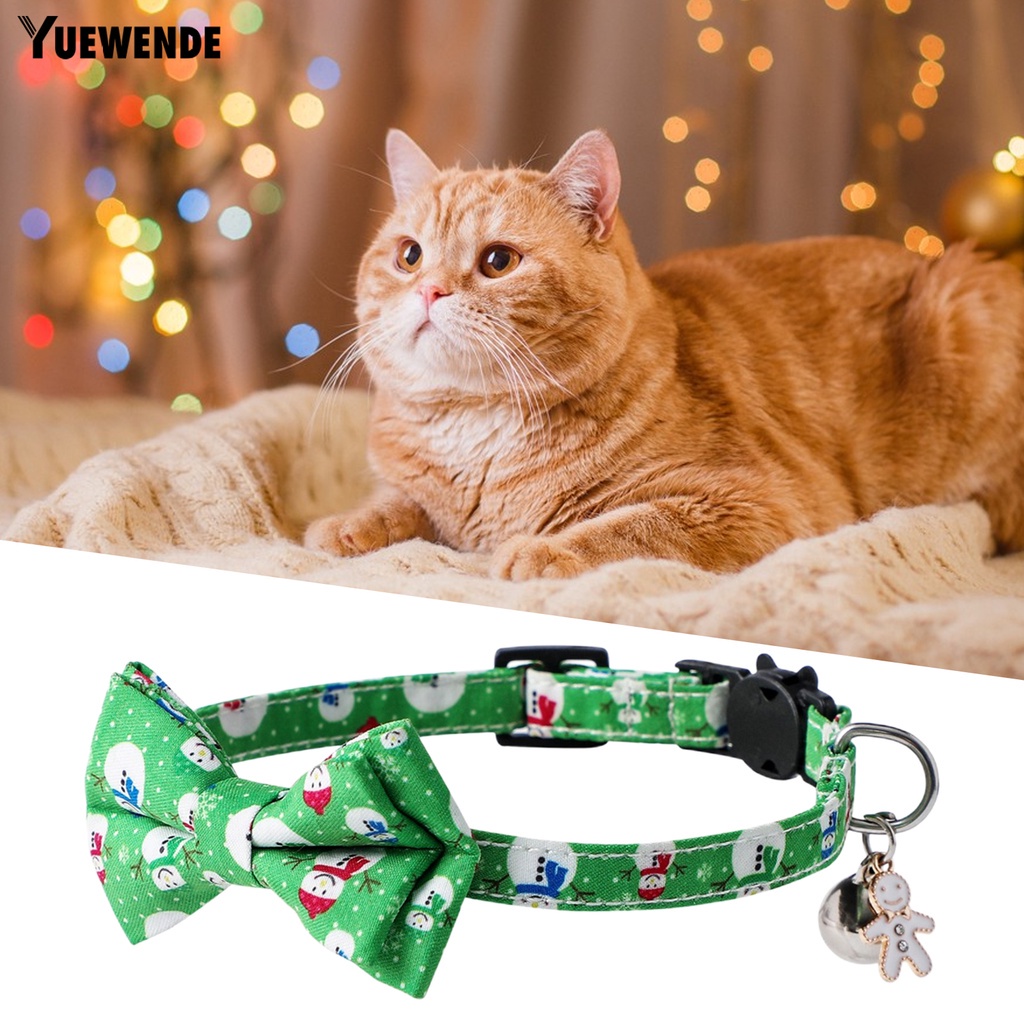 Vòng Cổ Polyester Họa Tiết Người Tuyết Hoạt Hình Có Thể Tháo Rời Cho Thú Cưng YR.T