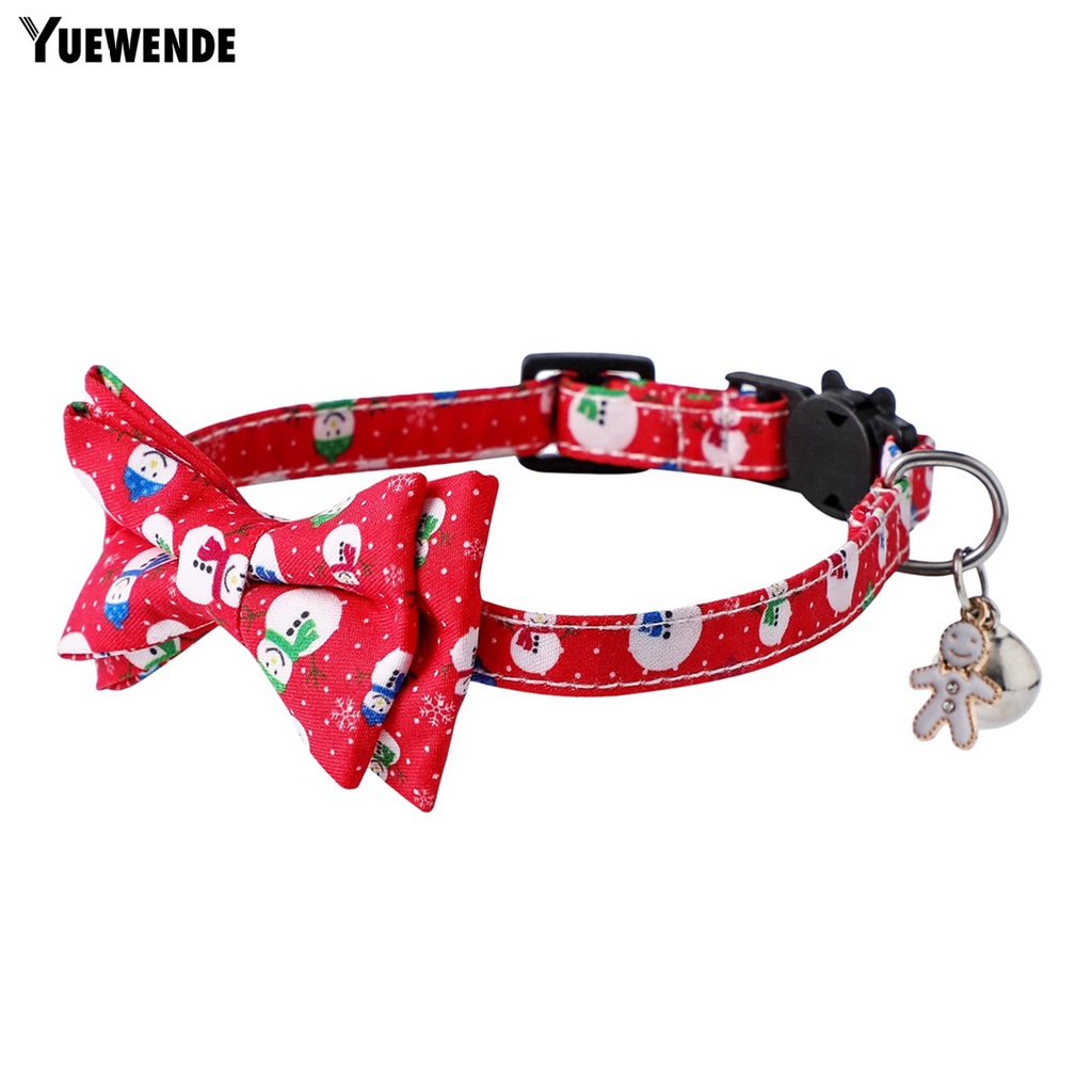 Vòng Cổ Polyester Họa Tiết Người Tuyết Hoạt Hình Có Thể Tháo Rời Cho Thú Cưng YR.T