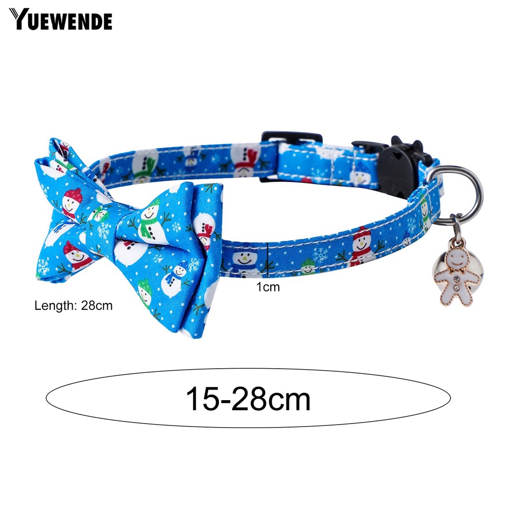 Vòng Cổ Polyester Họa Tiết Người Tuyết Hoạt Hình Có Thể Tháo Rời Cho Thú Cưng YR.T