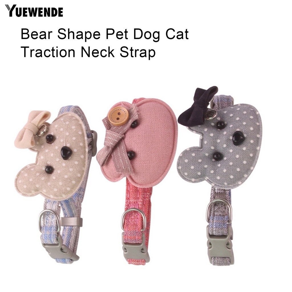 Vòng Cổ YR.T Mềm Mại Hình Gấu Có Thể Điều Chỉnh Thoải Mái Cho Thú Cưng