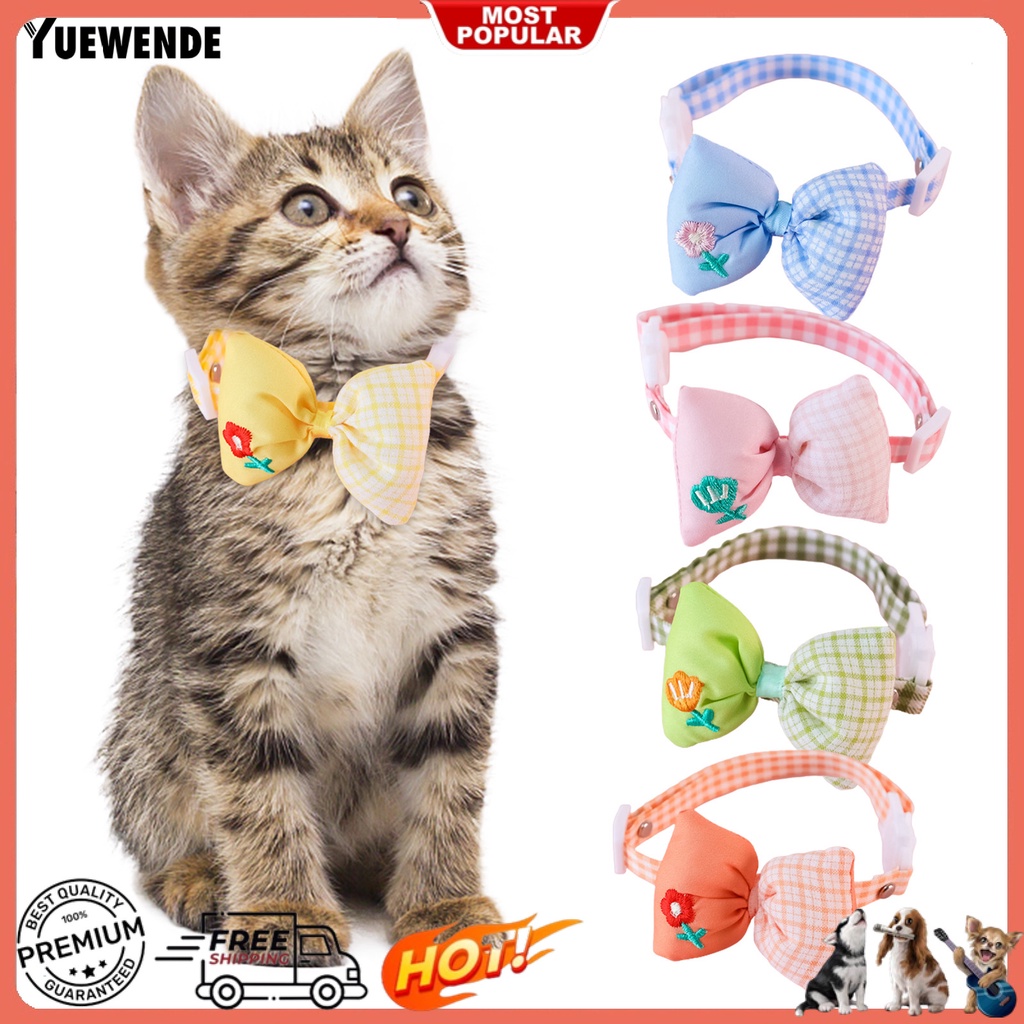 Vòng Cổ Thêu Hoa YR.T Có Thể Điều Chỉnh Cho Thú Cưng