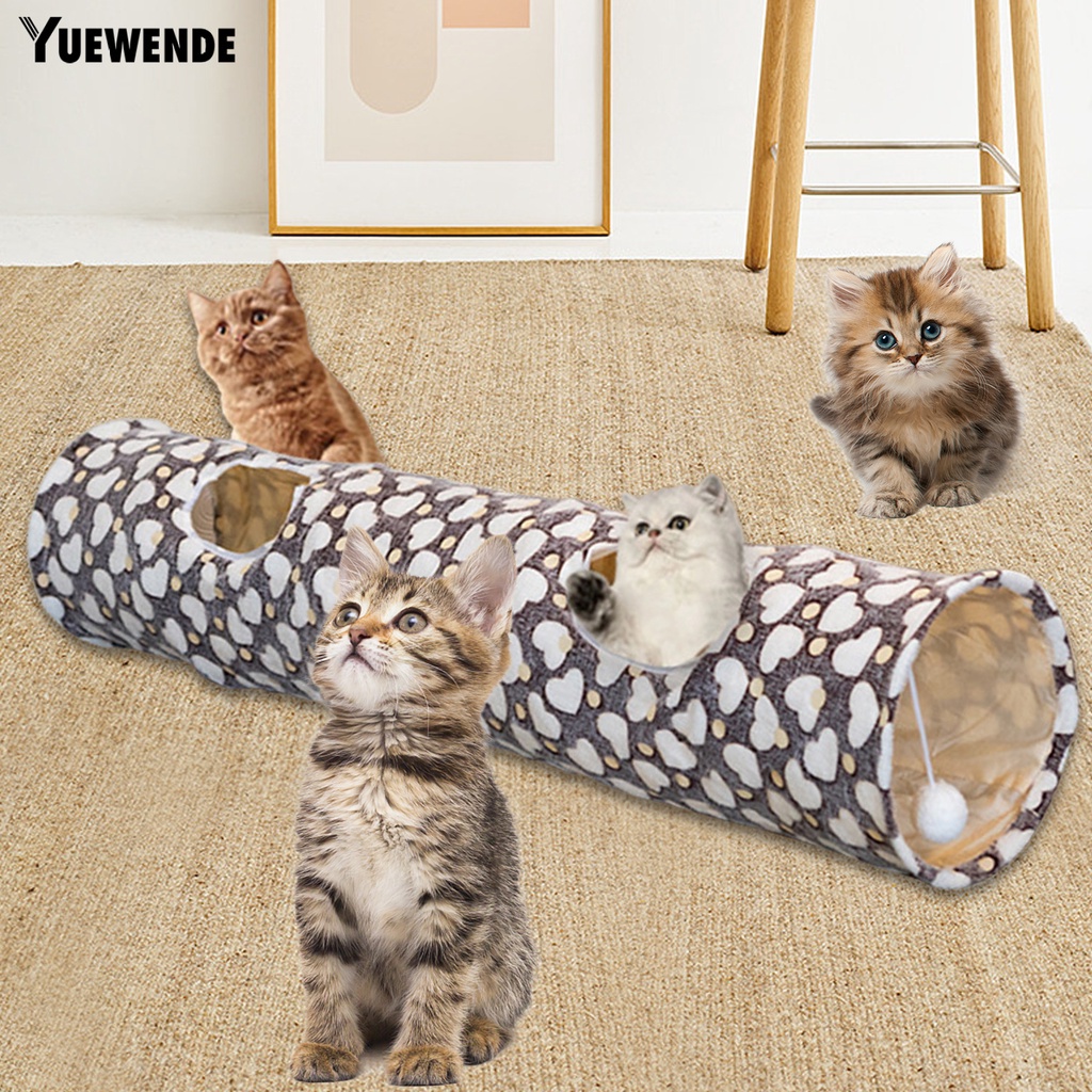 Đường Hầm Mềm Mại In Họa Tiết Trăng Sao Dạ Quang Có Bóng Lông Cho Mèo Cưng