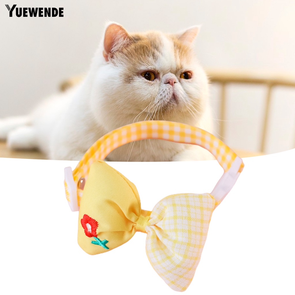 Vòng Cổ Thêu Hoa YR.T Có Thể Điều Chỉnh Cho Thú Cưng