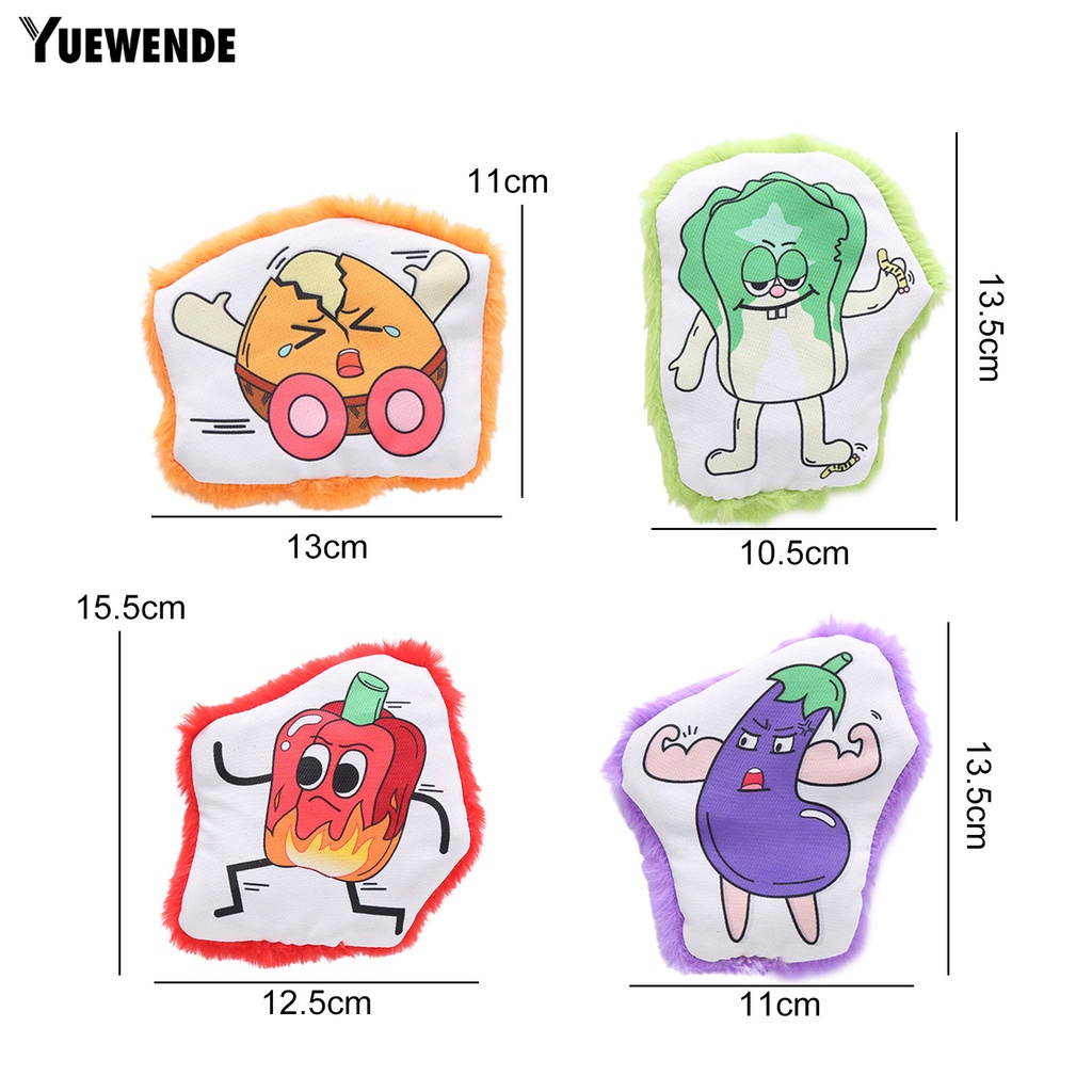 Đồ Chơi Nhồi Bông Mềm Mại Chống Cắn in Họa Tiết Quả Trứng Hoạt Hình Dành Cho Mèo Cưng