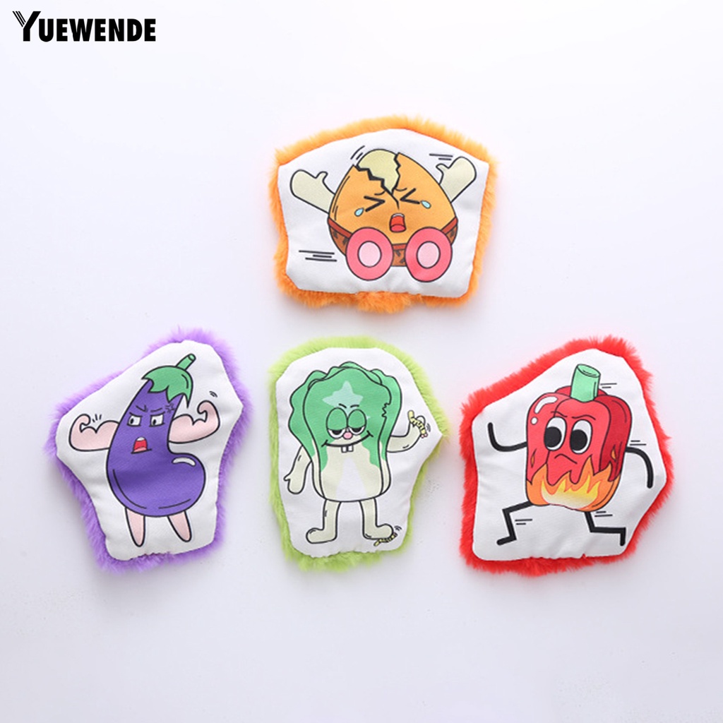 Đồ Chơi Nhồi Bông Mềm Mại Chống Cắn in Họa Tiết Quả Trứng Hoạt Hình Dành Cho Mèo Cưng